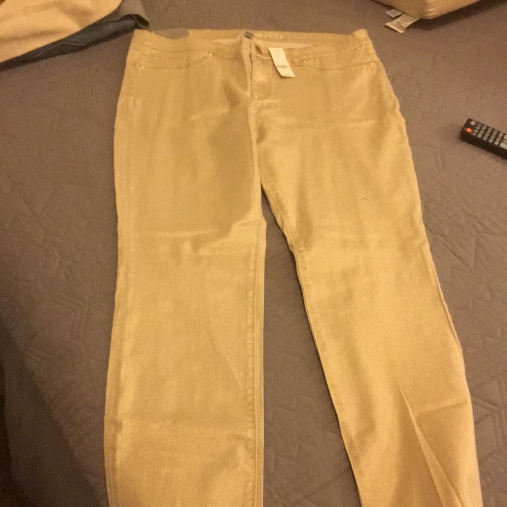 Gold coated jeans